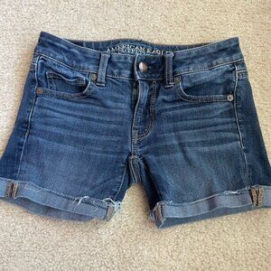 American Eagle Outfitters Dark Blue Jean Shorts